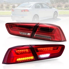 Smoked LED Tail Lights For Mitsubishi Lancer EX EVO 2008-2017 Rear Lamp Assembly