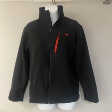 SNOZU Fleece Lined Performance Hooded Jacket in Black Boy's L  14-16 