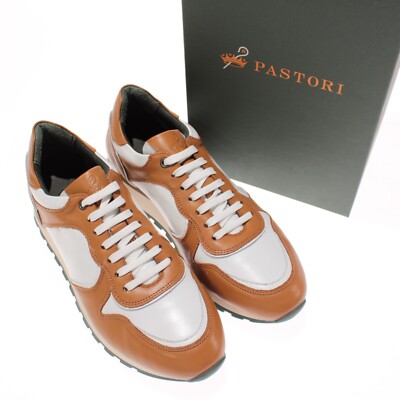 Pastori NWB Thrax Casual Sneakers Size 42.5 US 9.5 in Brown & White Leather Pastori NWB Thrax Casual Sneakers Size 42 US 9 in Brown  main image 3