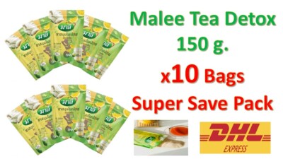 10 Malee Tea Detox Thai Herbal Weight Instant Cleanse Colon Natural Organic 150g