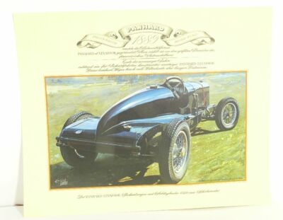 Panhard Levassor 1889  Oldtimer Sportwagen  Kunstdruck Poster Bild   41x33 cm