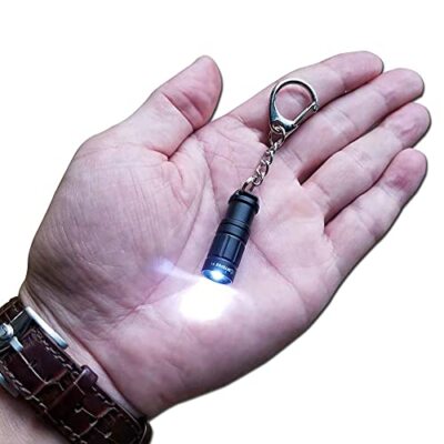 1 Smallest Super Tiny Keychain Flashlight Bright Long  Waterproof Key Ring