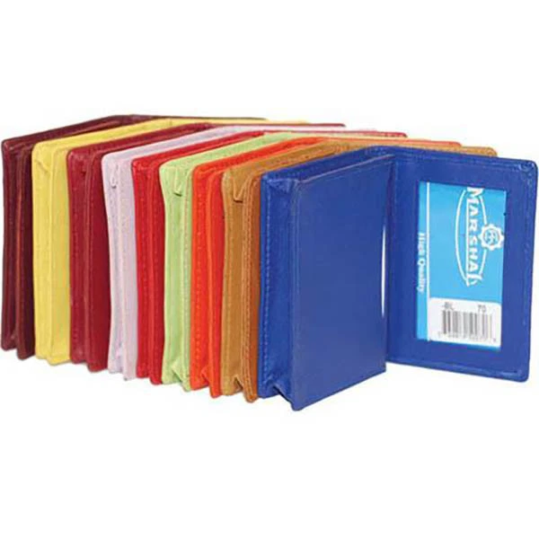 Cartera de cuero genuino con 18 tarjetas de crédito porta identificación para hombre bolsillo frontal Foto 3 de 4