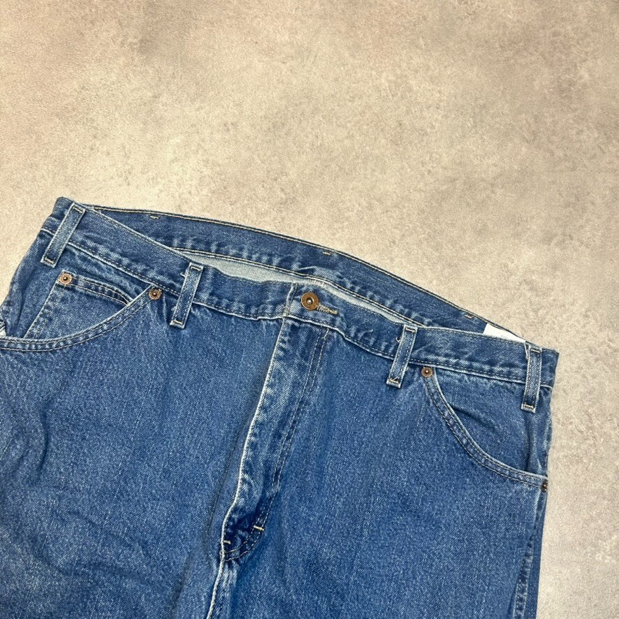 Dickies Jeans Mens 38” Baggy Regular Fit Denim Workwear Trousers, Blue image 7