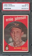 BB - 1959 Topps - #279 - Ernie Johnson - PSA 8 - NM-MT