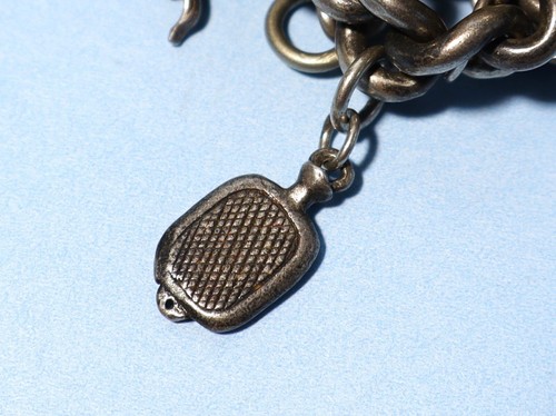 Antique Vintage Sterling Silver Chain Charm Bracelet with 22 Charms #ESK/E - Picture 13 of 24