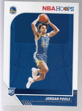 2019-20 Panini NBA Hoops BK Base Rookie Card #223 Jordan Poole RC Warriors