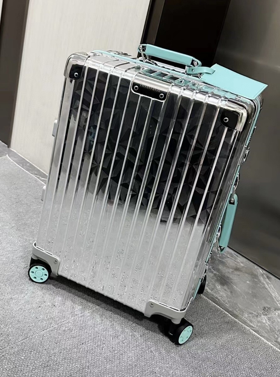Authentic Rimowa x Tiffany & Co. Rock Cut Cabin Silver