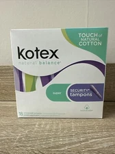 Kotex Security Tampons - Super Absorbency - 18ct Unscented - One Box