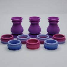 Purple Pink And Blue Mix Marble Displays for 5/8" - 1" - Lot 6302