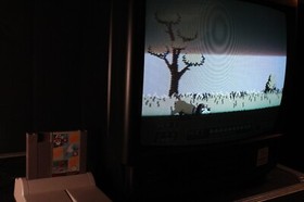 Nintendo Super Mario Bros Duck Hunt World Class Track Meet NES vintage game 1990