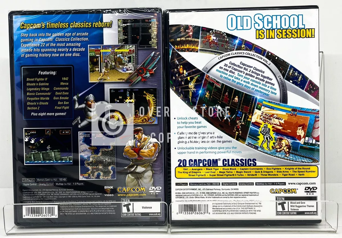 Capcom Classics Collection Vol. 1 + Vol. 2 - PS2 - Brand New