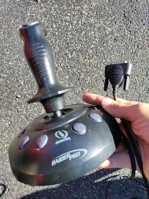 Raider Pro Vintage Interact P210 Joystick for Windows 95 98 PC Gameport Black