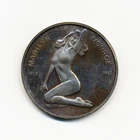 Marilyn Monroe Joe DiMaggio 1 Oz .999 Silver Art Round Nicely Original Toning!