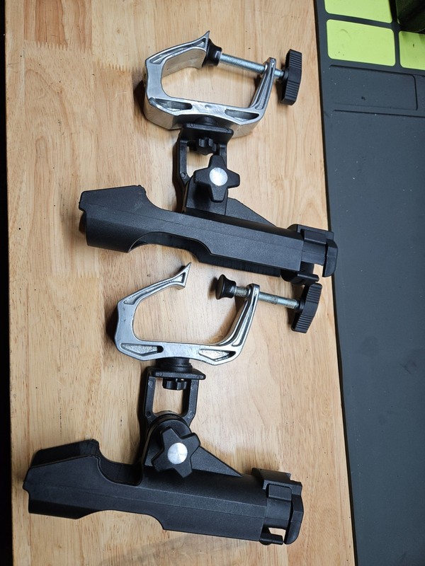 2 Pack Fishing Rod Holders with Multi-Surface Mounting Hardware, All Boats