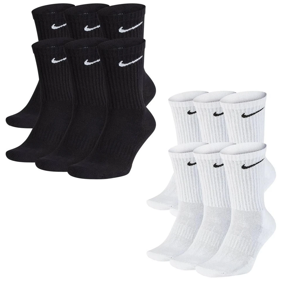 6 Paar Nike Cushioned Crew Socken Tennissocken Sportsocken Trainingssocken - Bild 1 von 1