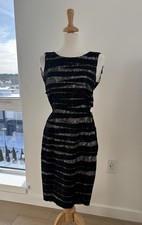 Calvin Klein Women’s  Black Lace Sleeveless Lined Bandage Sheath Dress Sz 6 NEW