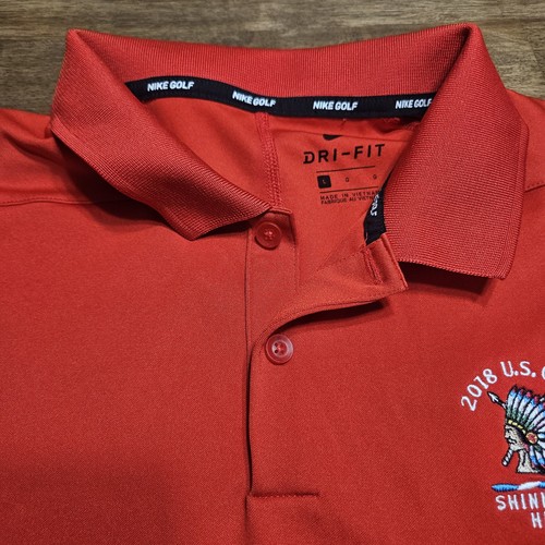 Nike Dri-Fit 2018 US Open Shinnecock Hills Performance Golf Polo L Toro Logo - Picture 17 of 17
