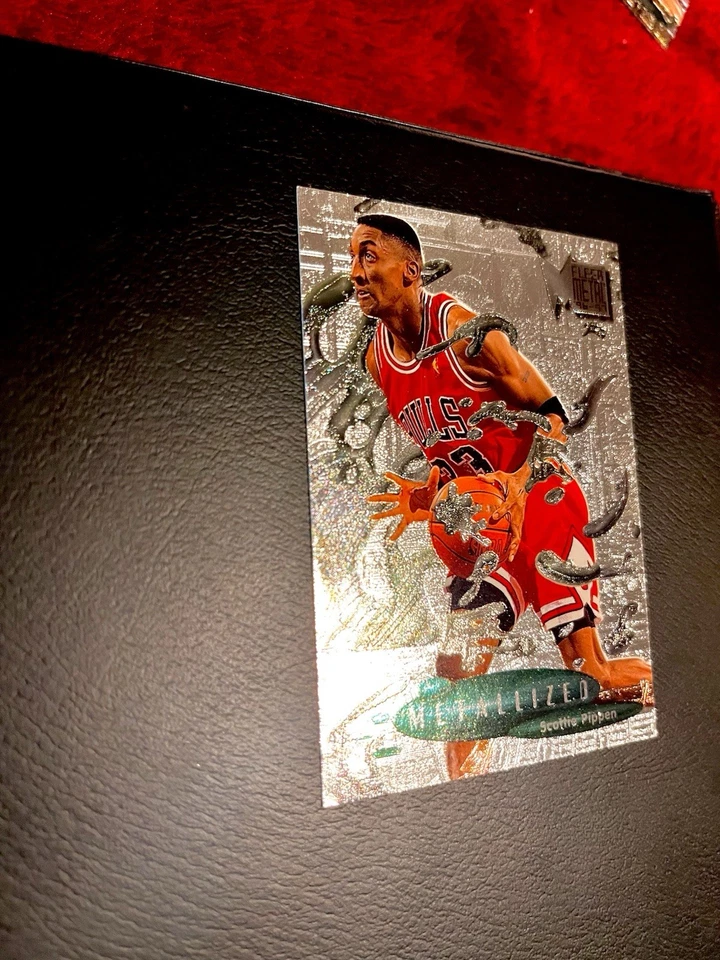 1996-97 Fleer Metal Scottie Pippen metales preciosos *Paquetes raros de 1/3.698* Foto 4 de 4