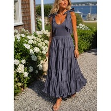Ulla Johnson Hope Tiered Midi Dress Periscope Blue Medium NWT!