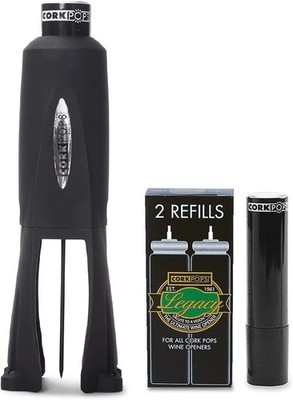  Legacy Wine Opener w/ 3 Refill Cartridges Built-in 4-Blade Foil Cutter