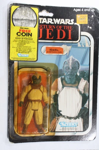 Star Wars Vintage Kenner MOC Klaatu (skiff guard outfit) 77 back Card ROTJ