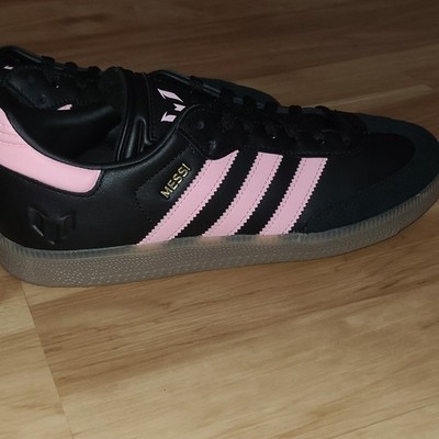 adidas Samba Messi Inter Miami CF Debossed Away Kit Black Pink JP7845 Men's