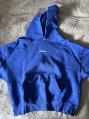 WRSTBHVR CORE Damen Hoodie Blau Logo Kapuze Langarm S