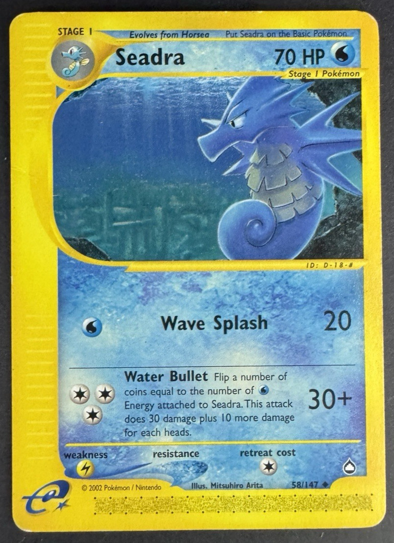 Seadra 58/147 Regular Uncommon - Aquapolis - Pokémon TCG - LP