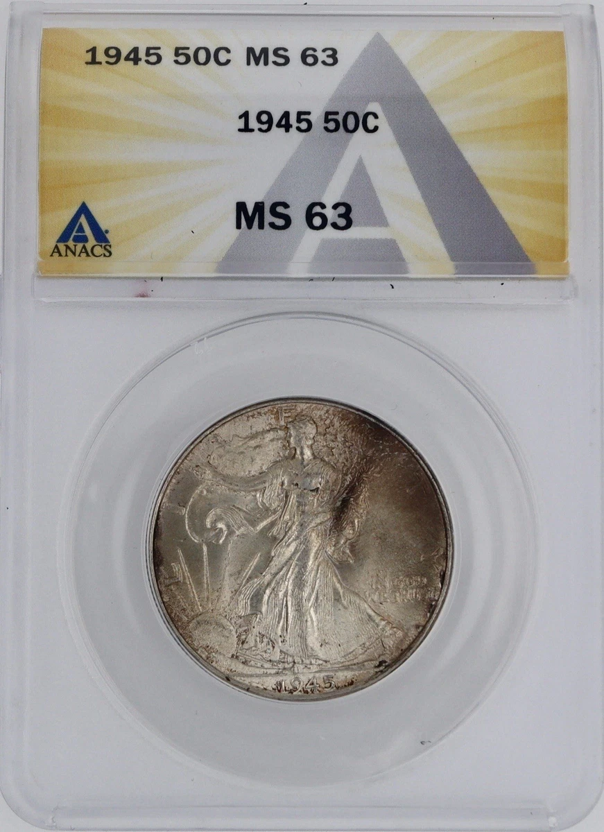 MS 63 Graded 1945 Year Liberty Walking Half Dollars (1916-1947