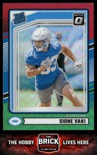 Sione Vaki 2024 Donruss Optic Rated Rookies Preview Red and Green Detroit Lions
