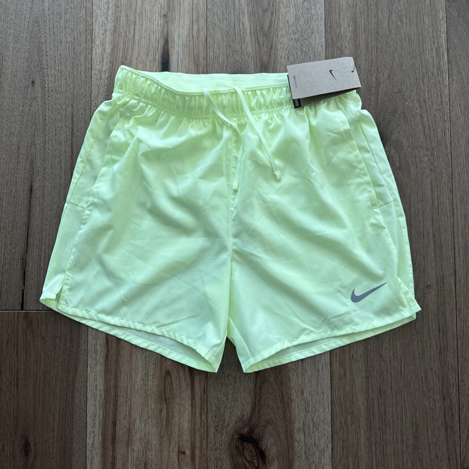 NEW NWT Nike Shorts Mens Small Neon Challenger Running Volt DriFIT 5" DV9363-701