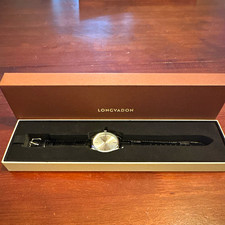 Longvadon Heritage Mens Quartz 40mm Silver Di...