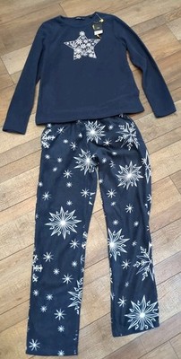 Esmara Women's Winter Fleece Pajama Set NWT Snowflakes size Small