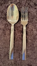 Cambridge Maren-Tessa 1 Serving Spoon and 1 Dinner Fork - Discontinued FREE SHIP