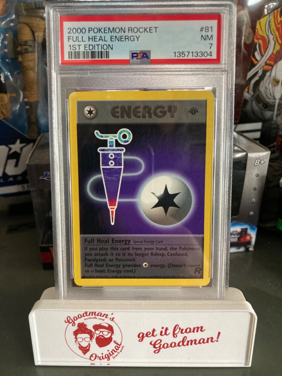 2000 Pokemon 1st Edition Team Rocket - FULL HEAL ENERGY #81 - PSA 7, Near Mint