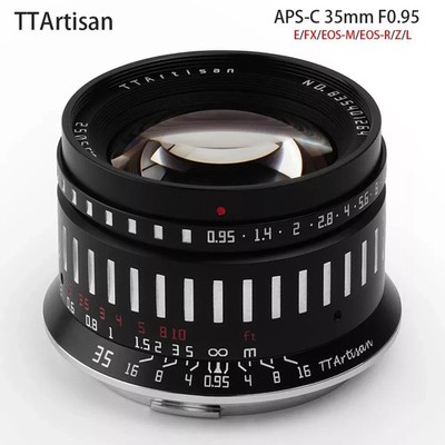 TTArtisan 35mm F0.95 APS-C Manual Focus Lens for Sony E Fuji X Nikon Z Camera