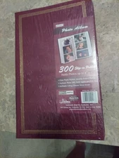 PIONEER BURGANDY COLOR PHOTO ALBUM 300 SLIP IN POCKETS 4×6 THREE RING BINDER 