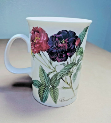 Dunoon ''Sandringham'' Coffee Tea Mug Cup 12oz England Floral Fine Bone China