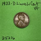 1933 D Lincoln Wheat Cent / Penny 1c Vf Very Fine