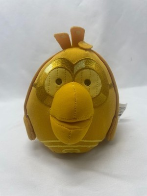 Angry Birds Star Wars C-3PO Yellow Bird Plush 6  Commonwealth 2013 Rare