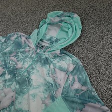 Huk Hoodie Womens S Green Fracture Camo Performance Pullover 1/4 Zip Fishing UPF