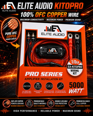 Elite Audio EA-KIT0PRO 0 Gauge OFC Amplifier Wiring Kit Amp Install Complete Kit