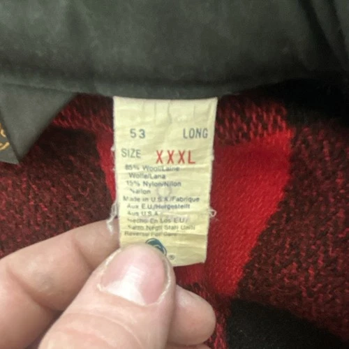 Vintage Woolrich Men's 2XL/3XL Red Black Plaid Shirt Jacket Button Pockets 53 image 9