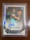 2025-26 Bowman Chrome Sion James Refractor Auto /499 RC Hornets Rookie