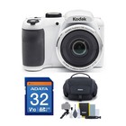 Kodak PIXPRO AZ252 Astro Zoom Digital Camera (White) with 16GB SD Card and Case