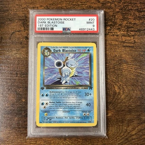 2000 Pokemon 1st Edition Rocket Dark Blastoise PSA 9 MINT #20 Base