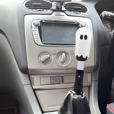 Universal Ghost Aluminum White Automatic Gear Shift Knob Shifter Lever Head
