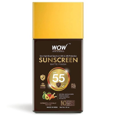 WOW Skin Science Sunscreen SPF 55 PA+++ Matte Look Ultra Light 50ml