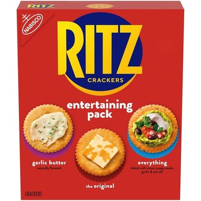RITZ Crackers Entertaining Variety Pack with Original, Everything, and Garlic Bu